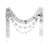 Silver Foil Layered Heart Garland Set - Party Decor -