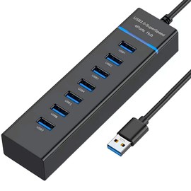 USB Hub 3.0, VIENON 7-Port USB Data Hub Splitter for Laptop, PC, MacBook, Mac Pro, Mac mini, iMac, Surface Pro and More USB Devices