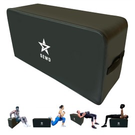 Pilates and Yoga Bench by SEWD – Portable Workout Bench for Full Body Exercise with Handle – Weight Training, AB Workout, Hip Thrust and Glute Training Home Gym Equipment (Flat Weight Bench)