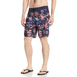 Quiksilver Men's Standard Everyday Scallop 19 Boardshort Swim Trunk Bathing Suit, Navy Blazer, 36