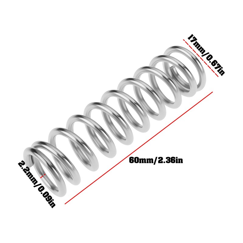 YINETTECH Ball Clamp Handle Spring 60x17x2.2mm Compatible with Bradley Hitch