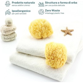 Natürlicher mediterraner Schwamm für den Körper, nicht synthetisch (11-12 cm mit Kordel)