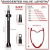 BUCKLOS Tubeless Presta Valve Stem Kit, Black, Aluminum, Universal Fit,