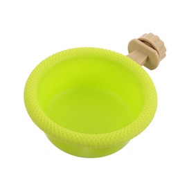 CIYODO Hanging Parrot Bath Tub with Stand Versatile Bird Shower Bowl for Parakeets Budgies and Canaries Easy Clean Stable Support Indoor Outdoor Use Engaging Bird Bathing Accessory