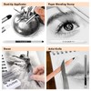 KALOUR PDAS 22pcs Charcoal Drawing Set, Professional Art Supplies, Black