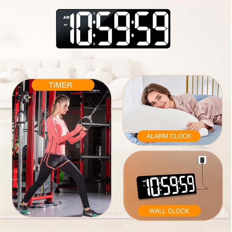 TXL 17.2" Large Digital Timer Clock, Countdown Timer for Classroom