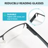 Reducblu 12 Pack Half-Rim Metal Reading Glasses for Men Lightweight