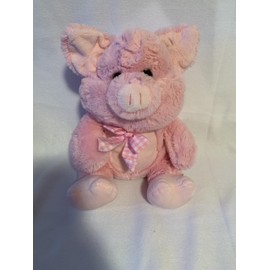 Weighted stuffed animal, pig with 3 lbs, washable plush buddy, farm, barn