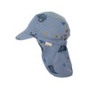 Sterntaler Unisex Children's Peaked Cap Neck Dinosaur Children's Hat, lightblue