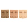 3Pcs Eyelash Practice Mannequin Head Double Layer Lash Mannequin Head