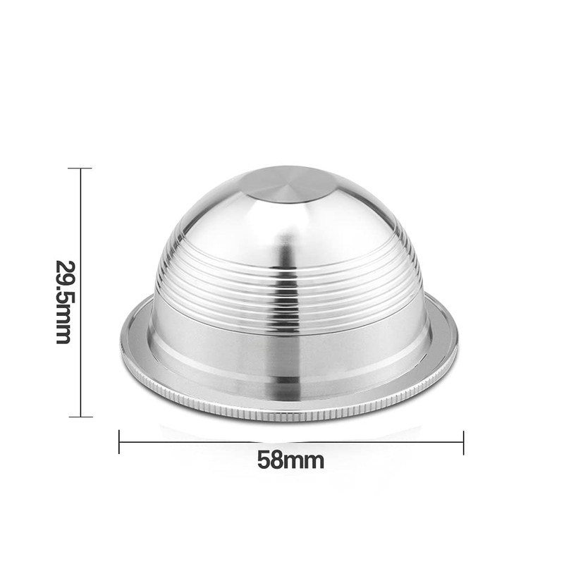 RECAFIMIL Coffee Capsule, Reusable Vertuoline Coffee Pods Refillable Vertuo Capsule