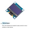 sourcing map 0.96inch OLED LCD Screen Module with Soldered 4