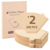 Coffee Filter #2, Unbleached Coffee Filters Cone Paper for Pour