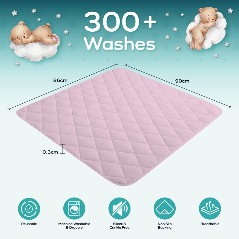 Guardedsleep potty training bed sheets, 100% waterproof bed pad for