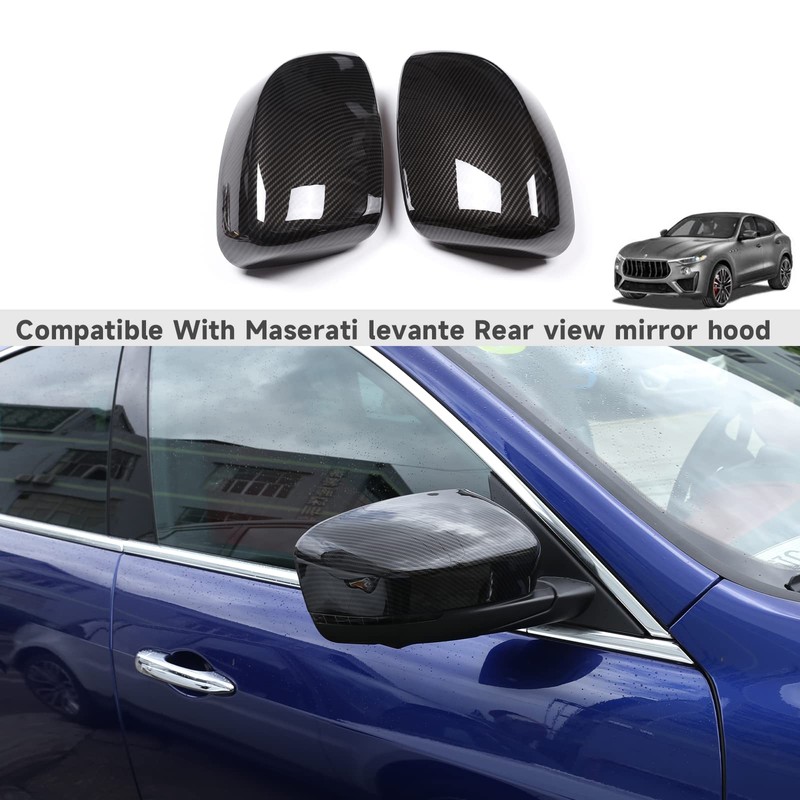 Door Sideview Mirror Cover Cap Compatible with Maserati Levante, Car