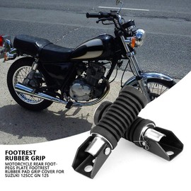 Nikou Footrest Rubber Grip, szki GN 125 Motorcycle Rear Footrest Plate Foot Peg Rubber Pad Grip Cover Compatible with Szki 125cc GN 125