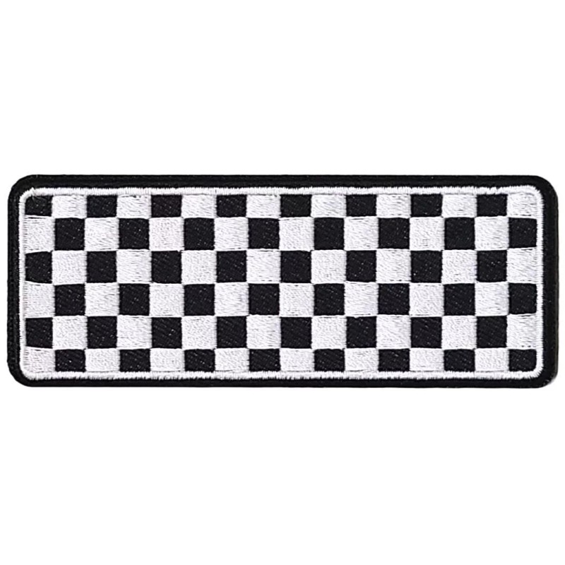 Corvette C8 Racing Checkered Flag Embroidered PATCH -3PC SET IRON