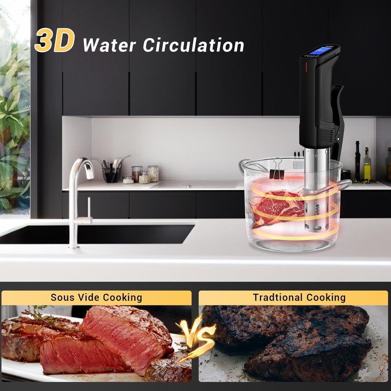 Inkbird WIFI Sous Vide Machine ISV-100W, 1000 Watts Sous-Vide Cooker