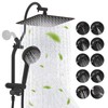 Hibbent Upgraded All Metal 10"Rainfall Showerhead Combo, High Pressure Shower