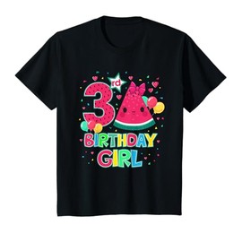 Watermelon Birthday Decorations For Girls 3 Yrs Old 3rd Bday T-Shirt