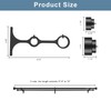 Heavy Duty Double Curtain Rods with Cylindrical Cap Finials 36