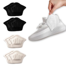 OYIWINMI 4 Paar Fersenhalter Fersenpolster Schuheinlagen Schwamm, Fersenschutz Fersenkissen Gel Antirutsch Einlagen für zu große Schuhe & Stiefel Schuhfüller Heel Protector Pads gegen Blasen (Dicke)