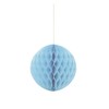 Powder Blue Hanging Paper Honeycomb Ball - 8'', 1 Count