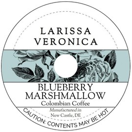 Blueberry Marshmallow Colombian Coffee (Single Serve K-Cup Pods) (Gourmet, Naturally Flavored, Whole Coffee Beans) (12 pods, ZIN: 576011)