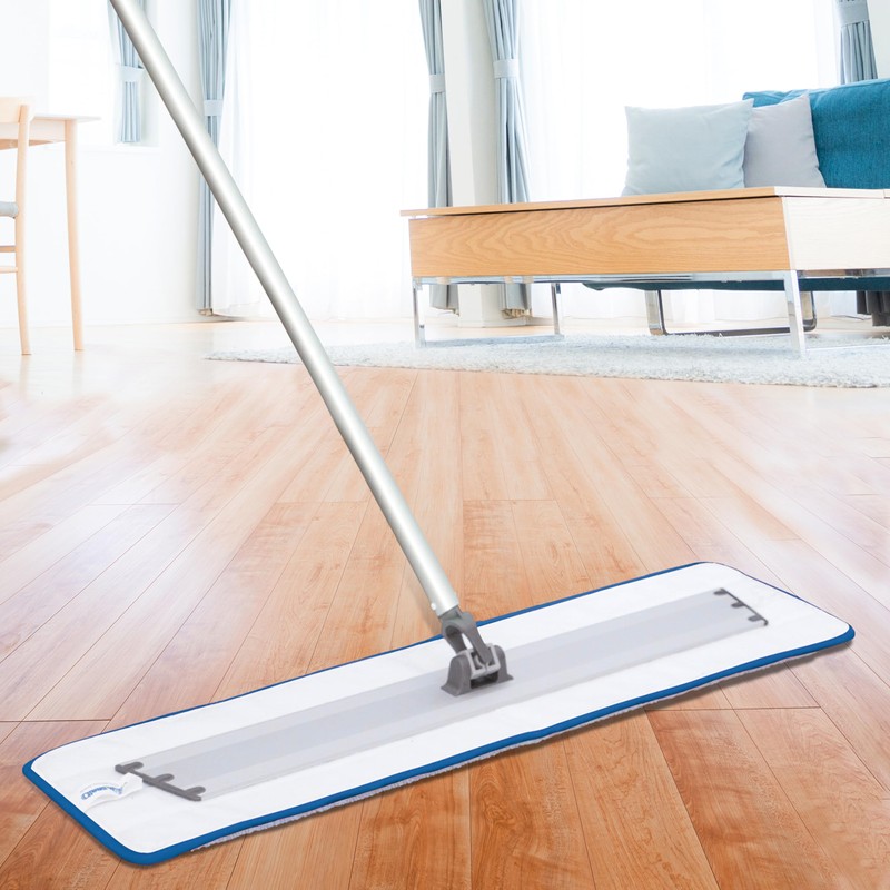 CleanAide Flat Microfiber Mop Pad 18 Inches, Blue