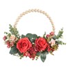 Artificial Garland Wood Pearl Decorative Flower Wreath Tea Garland Home