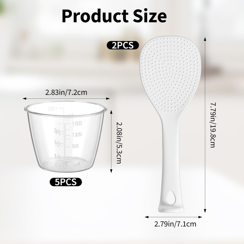 5 PCS Rice Cooker Measuring Cup, 160ml Rice Cooker Cup
