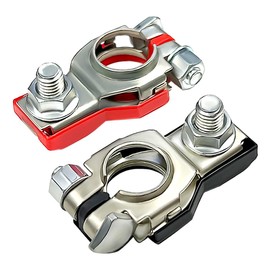 Battery Terminals, Battery Terminal Connector, Top Post Battery Cable Terminal Clamp Set, Positive and Negative 1 pair, Automotive Accessories Universal for Nissan 243407F000 243407F001