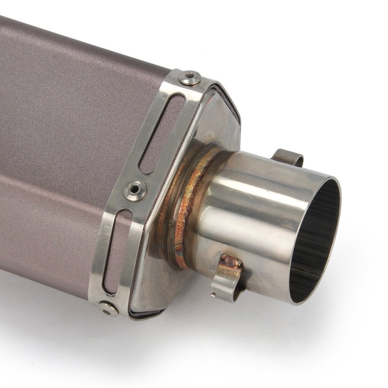 Universal 1.5-2" Inlet Hexagon Exhaust Muffler Pipe Slip On Scooter