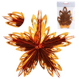 Christmas Concepts® 16” (1.3ft) Large Foil 3D Star Hanging Decoration – Christmas Trimming (Copper)