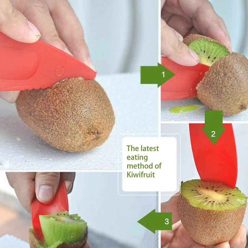 3Pcs Kiwis Fruit Spoon Scoop Washable Kitchen Peelers Household Slicer