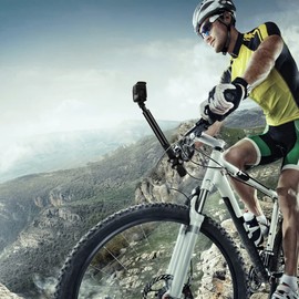 Andoer Bike Selfie Stick Handlebar Mount, Motorcycle Bike Selfie Stick Handlebar Mount Camera Bracket 27.9cm-113.5cm Adjustable Length with 1/4 Inch Screw Replacement for INSTA360 X2/X3