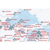 North America Ski Resorts Map 24x36 Poster (White & Light