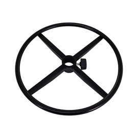 Frassie 17.7 inch Metal Chrome Office Stool Foot Rest Ring, Black Studio Drafting Chair Footrest Ring (Black, 17.7)