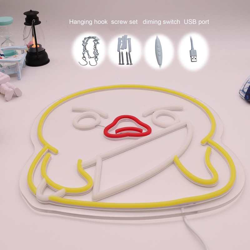 Murder Duck Neon Sign with Knife Duck Lamp Led Neon