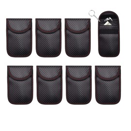 Faraday Bag, Anti-Theft Faraday Bag for Car Keys, Car RFID Signal Blocking, Anti-Theft Pouch, Anti-Hacking Case Blocker for Keyless Car 8PCS