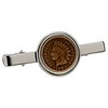 American Coin Treasures Indian Penny Silvertone Coin Tie Clip