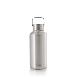 EQUA Timeless Stainless Steel Water Bottle, 600ml, BPA-Free, Leak-Proof, Durable, Multifunctional, Steel