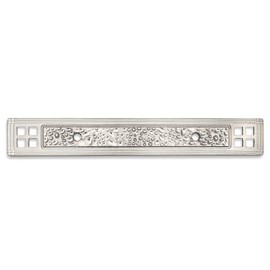 Cosmas 10 Pack 10554SN Satin Nickel Hammered Cabinet Handle Pull Backplate Back Plate Hardware - 3" Inch Hole Centers