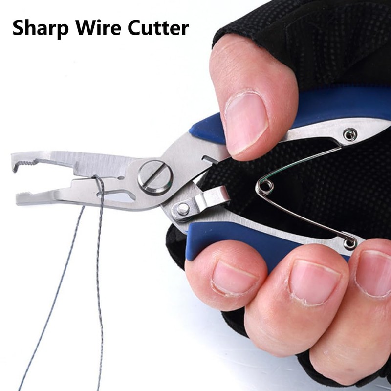 Fisherman Plier, Stainless Steel Fishing Locking Plier, Saltwater Resistant Hook