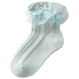 ZGKULAEAOW 3-Pair Set, Kids' Socks, Lace, Formal, Girls, Kids, School Entrance Ceremony, Socks, White, Four Seasons, 3 color