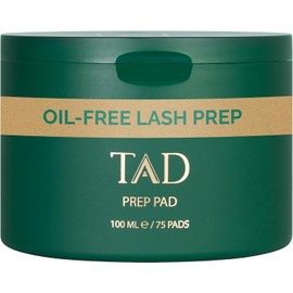 TAD Beauty Toallitas de preparación para pestañas - Toallitas caseras para limpiar y preparar las pestañas naturales antes de las extensiones - Almohadillas desechables de un solo uso con pinzas - 75