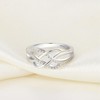 YL Celtic Ring, 925 Sterling Silver 5A Cubic Zirconia Anniversary