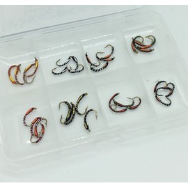 Fly Fishing 32 Epoxy Buzzers + FREE FLY BOX Size 10-14 Trout Flies UK #342,