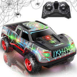 Remote Control Car for Boys, Mini RC Racing Cars for Kids Ages 3 and up, 2.4Ghz Beginners RC Cars with Cool Light, Rechargeable Toy for Boys Ages 3 4 5 6 7 8 Birthday Xmas Gift, Black