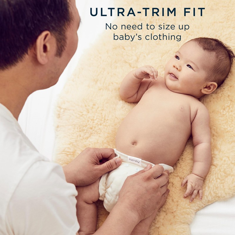Esembly Cloth Diaper Inner - Organic Cotton Fitted Diaper- Soft,